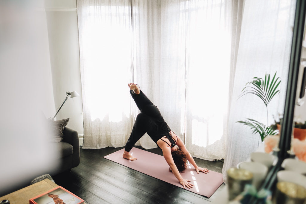 Jos Smith, Yoga Photoshoot in London Home & Studio