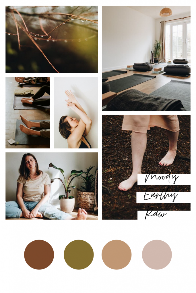 yoga teacher mood board